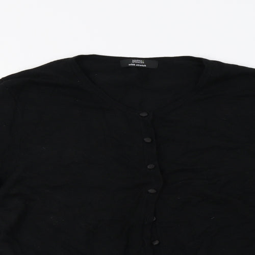 M&S Womens Black   Cardigan Jumper Size 18