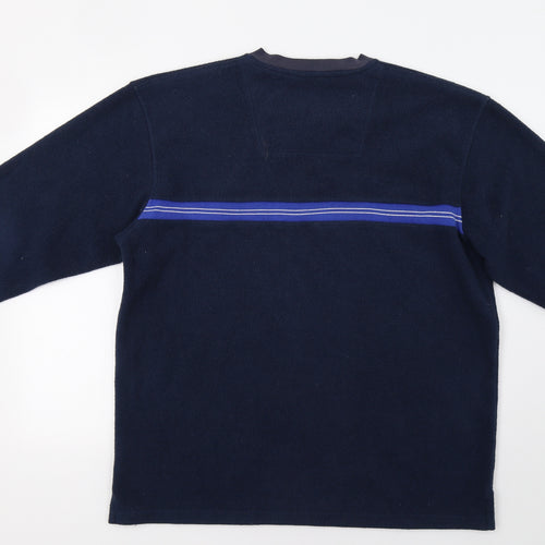 PFM sport Mens Blue Striped  Pullover Sweatshirt Size L