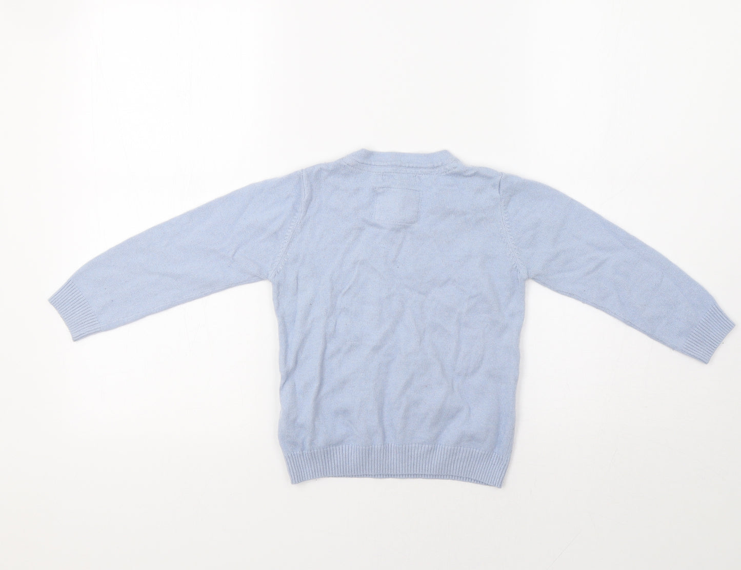 M&S Boys Blue   Pullover Jumper Size 4-5 Years  - Cars