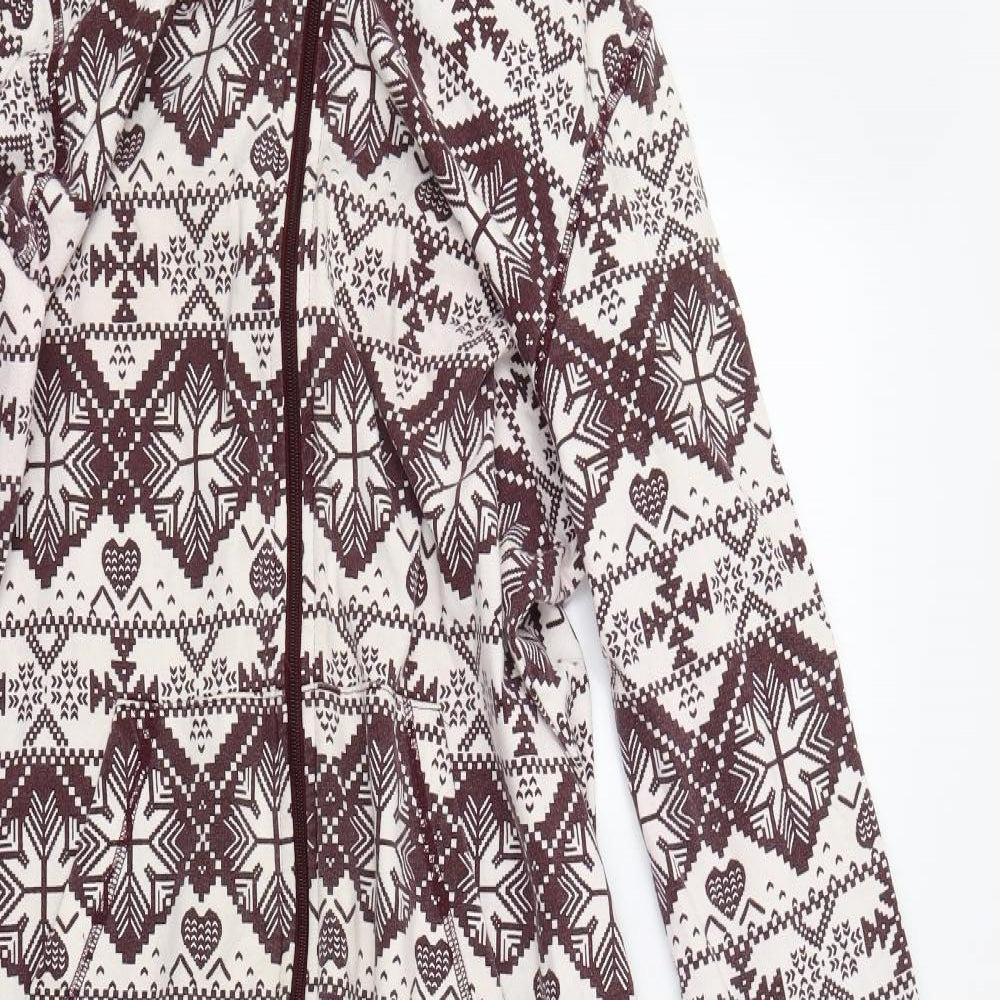 New Look Womens Brown Fair Isle   Bodysuit Size L