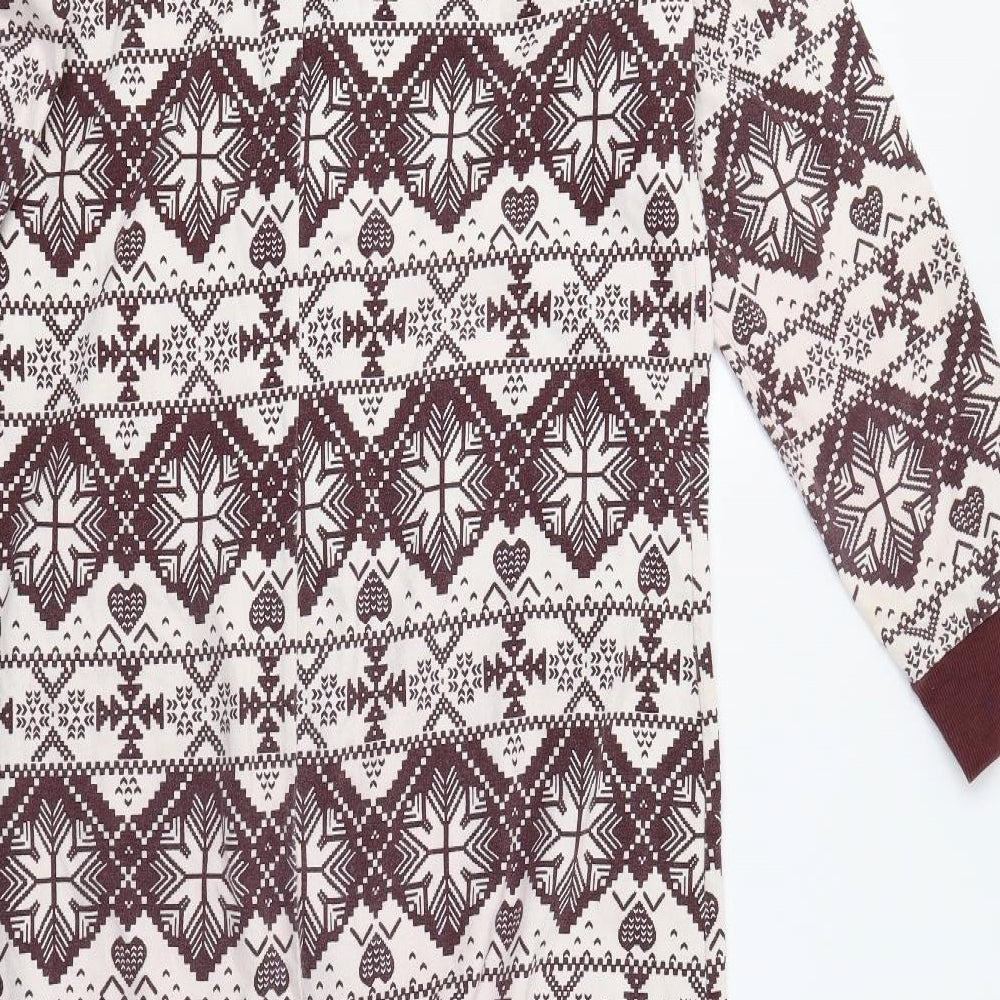 New Look Womens Brown Fair Isle   Bodysuit Size L