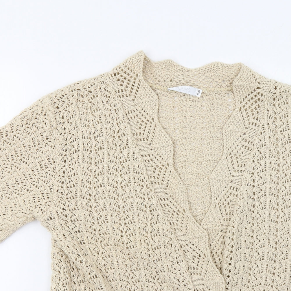 Yours Womens Beige   Cardigan Jumper Size 18