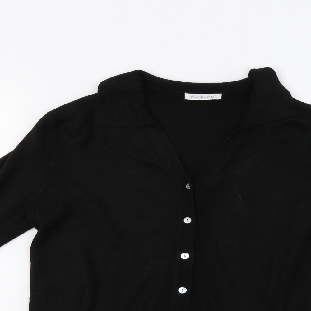 Berkertex Womens Black   Cardigan Jumper Size 10