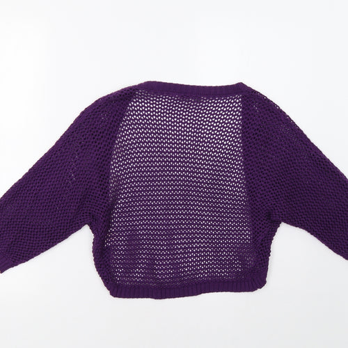 Peacocs Womens Purple   Shrug Jumper Size M