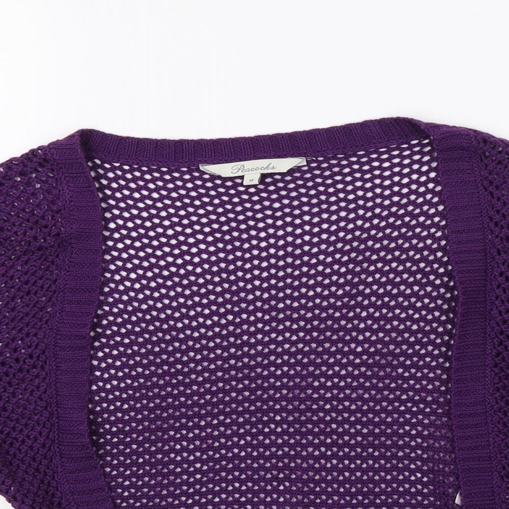 Peacocs Womens Purple   Shrug Jumper Size M