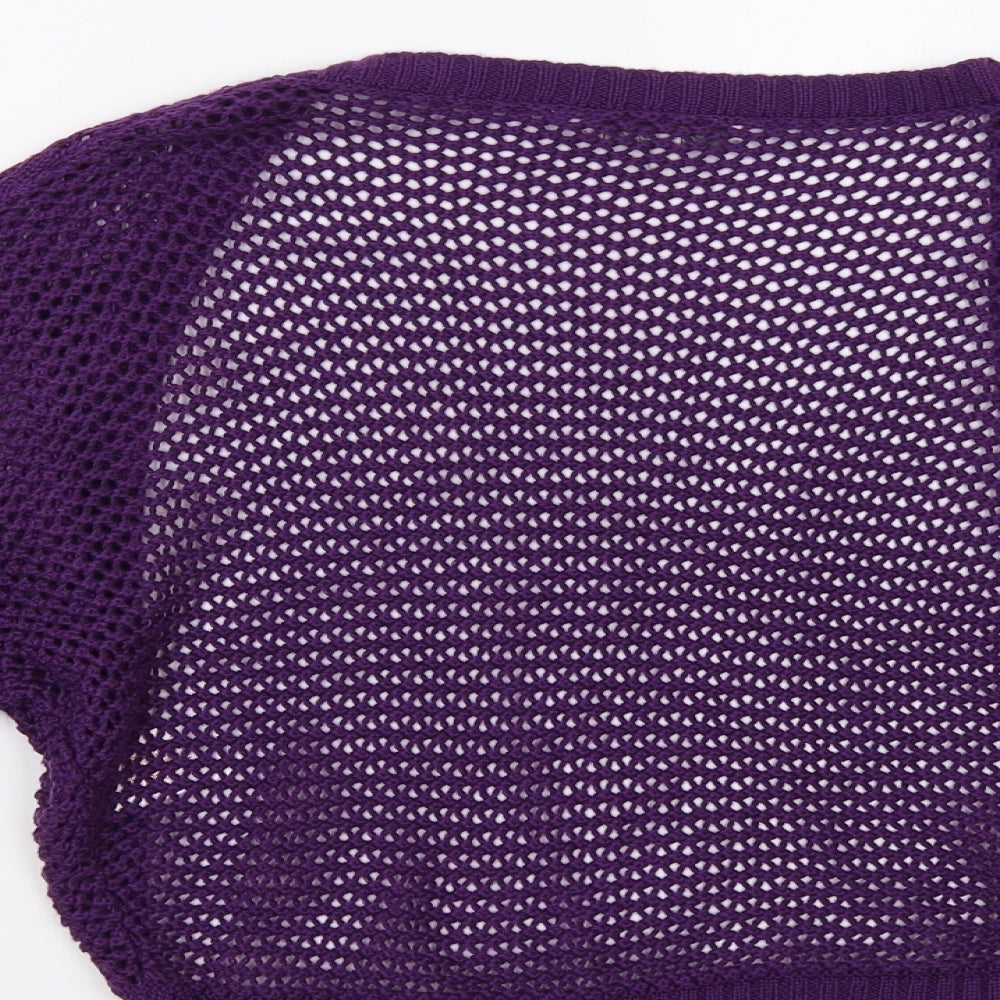Peacocs Womens Purple   Shrug Jumper Size M