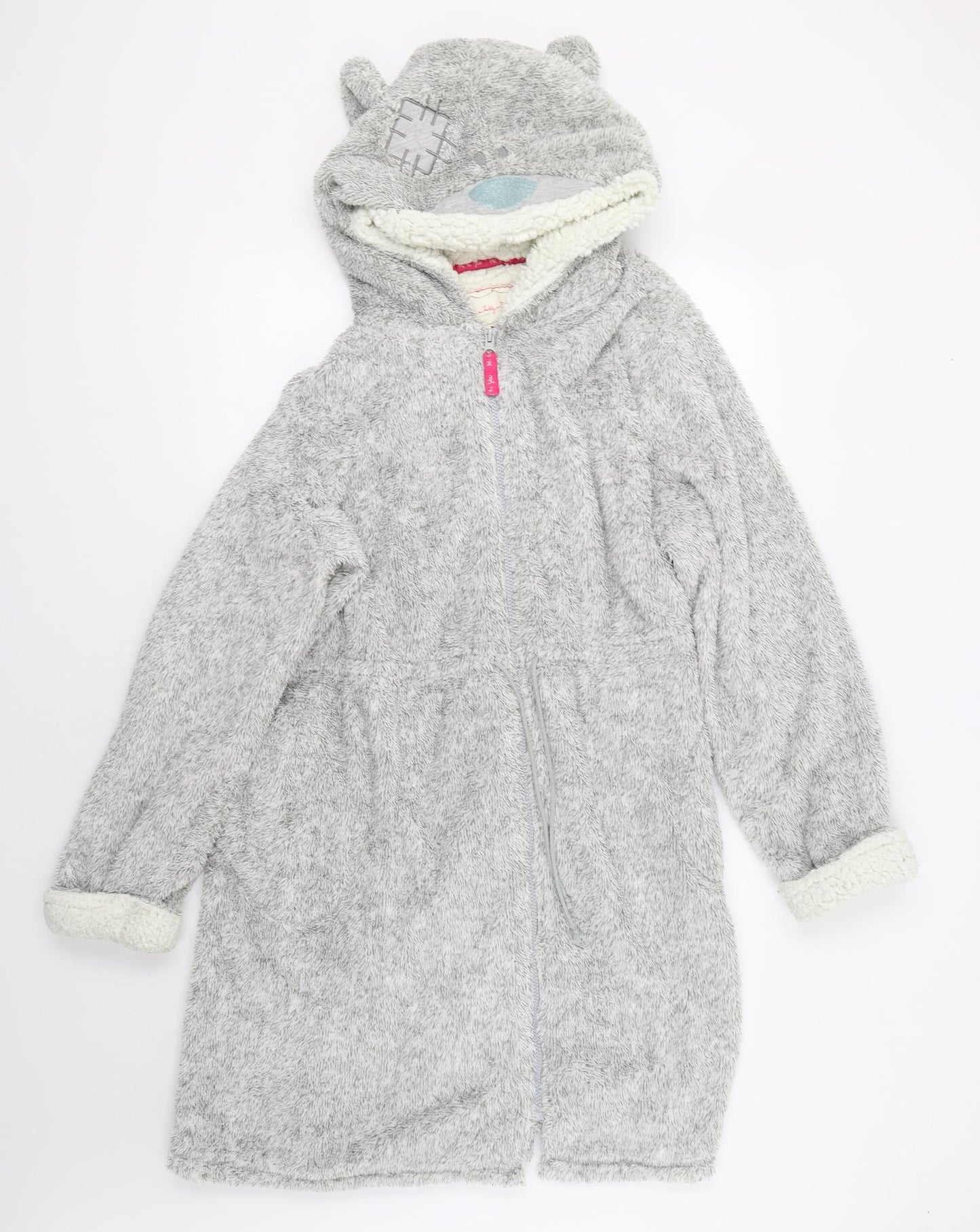 M&S Womens Grey   Kaftan Robe Size 20  - Bear Hood