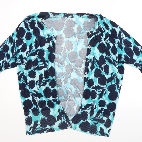 Preworn Womens Blue Fair Isle  Cardigan Jumper Size L