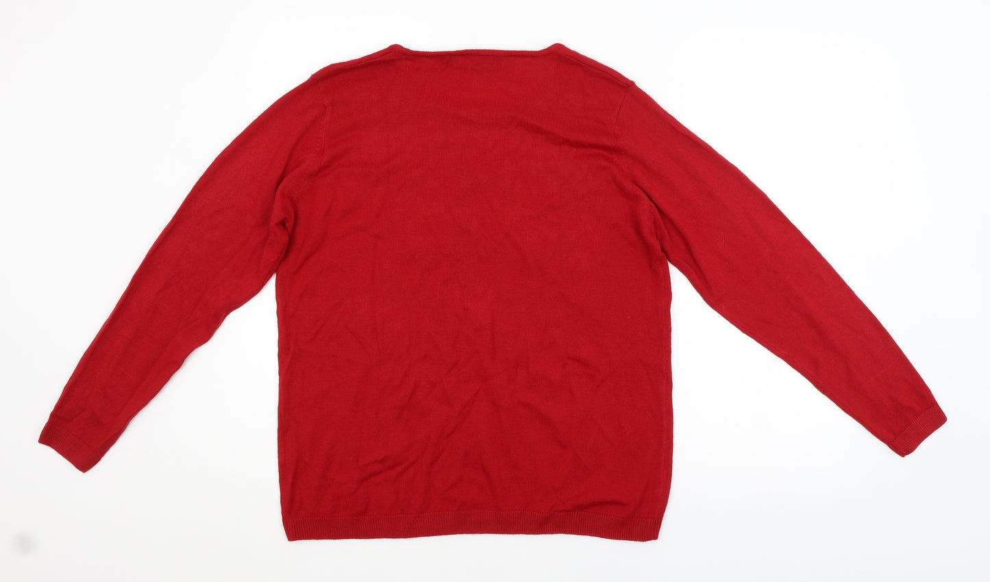 ISLE Womens Red   Pullover Jumper Size 14