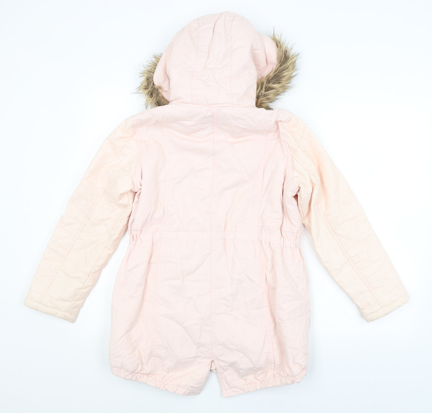 Preworn Girls Pink   Basic Coat Coat Size 10-11 Years