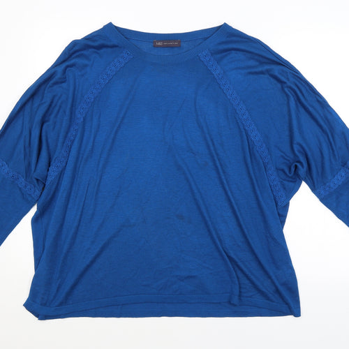 M&S Womens Blue   Pullover Jumper Size XL