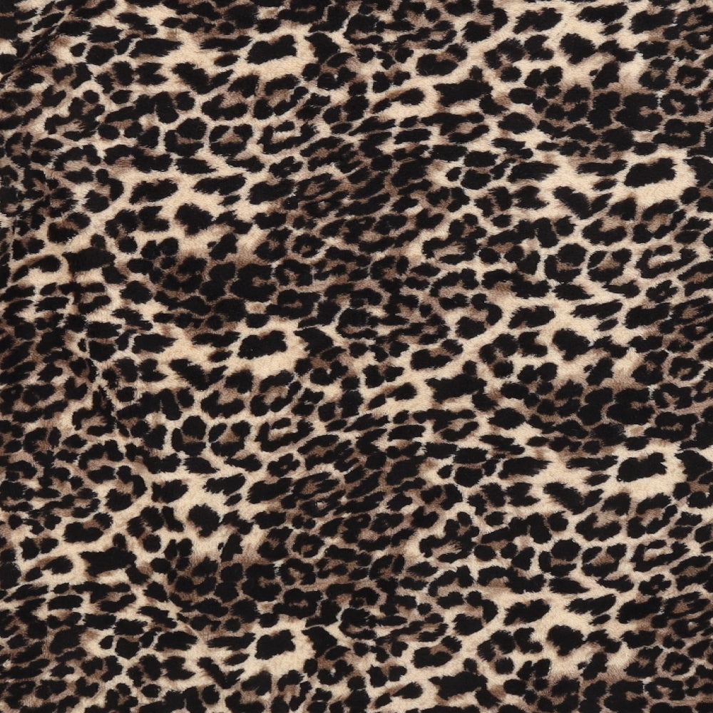 LOVE TO LOUNGE Womens Brown Animal Print  Pullover Sweatshirt Size 14
