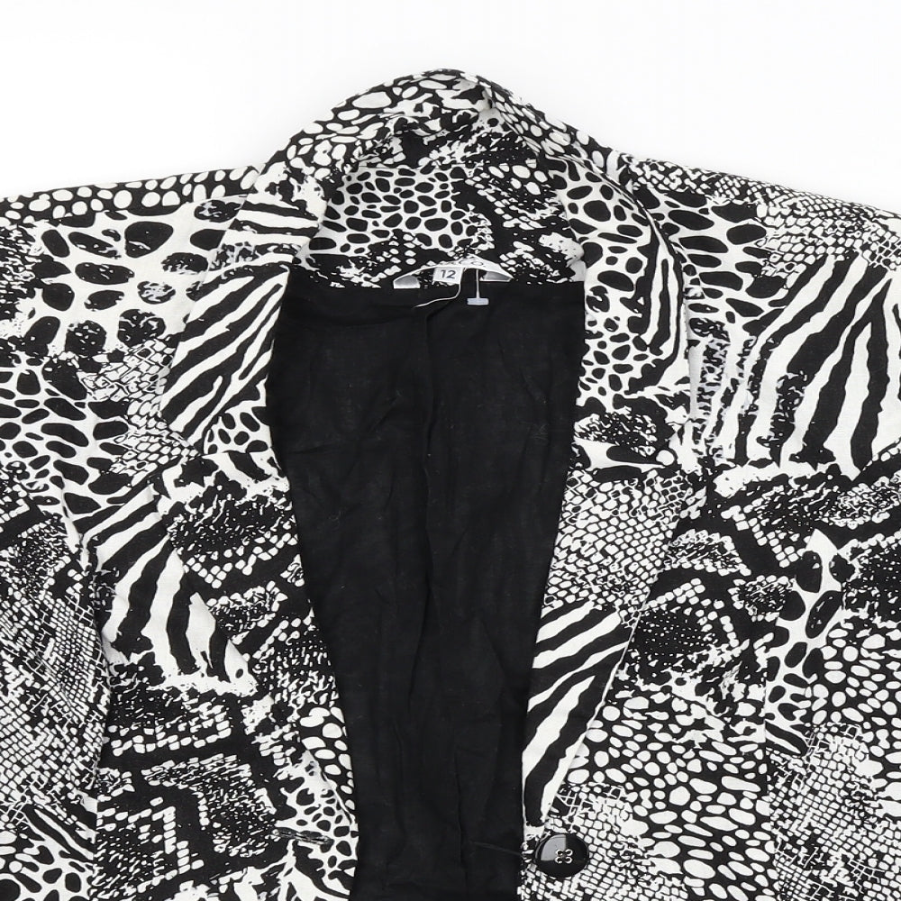 M&CO. Womens Multicoloured Animal Print  Jacket  Size 12