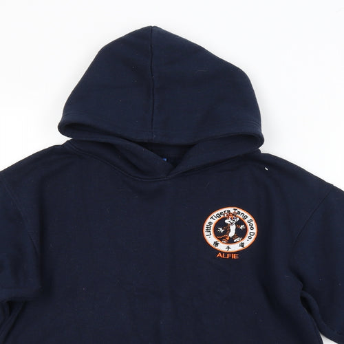 Preworn Boys Blue   Pullover Hoodie Size 9-10 Years
