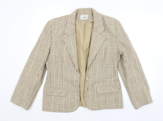 Front view of Freemans women’s multicoloured check jacket blazer