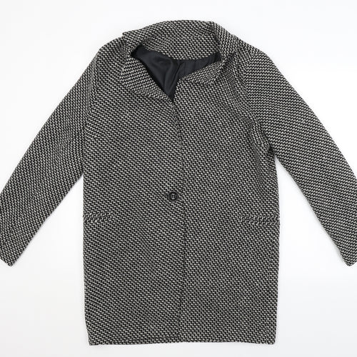 Preworn Womens Multicoloured Argyle/Diamond  Pea Coat Coat