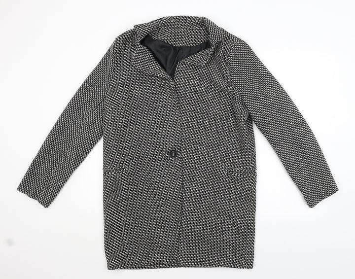 Preworn Womens Multicoloured Argyle/Diamond Pea Coat Coat