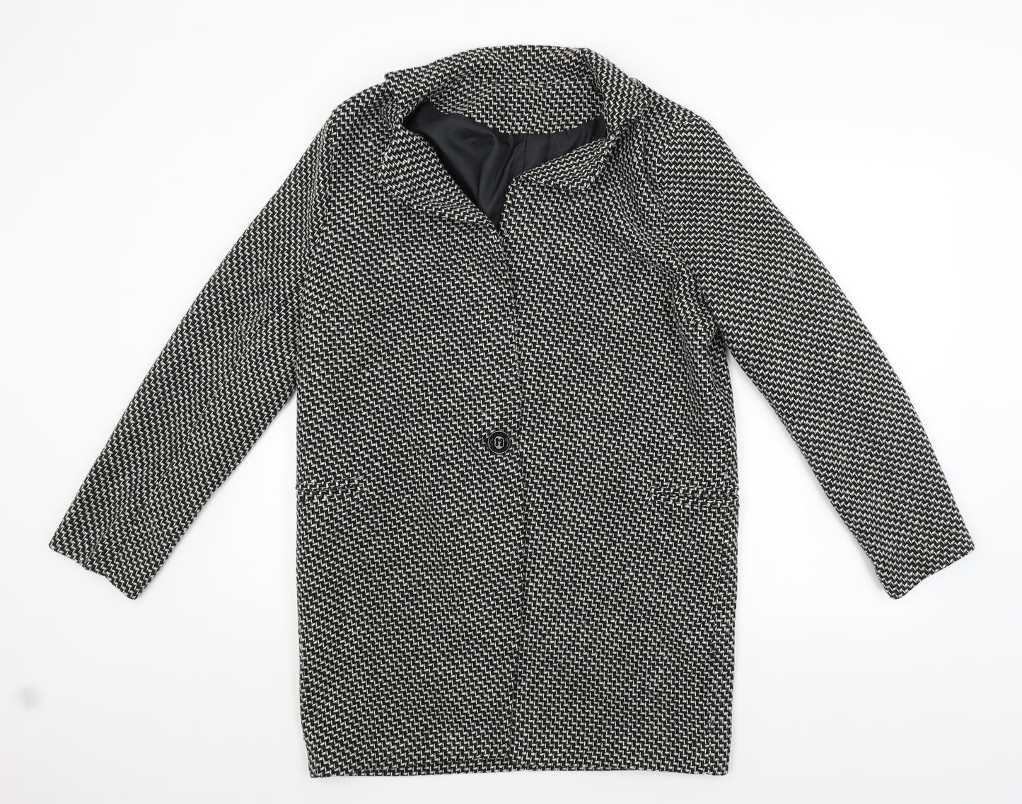 Preworn Womens Multicoloured Argyle/Diamond  Pea Coat Coat