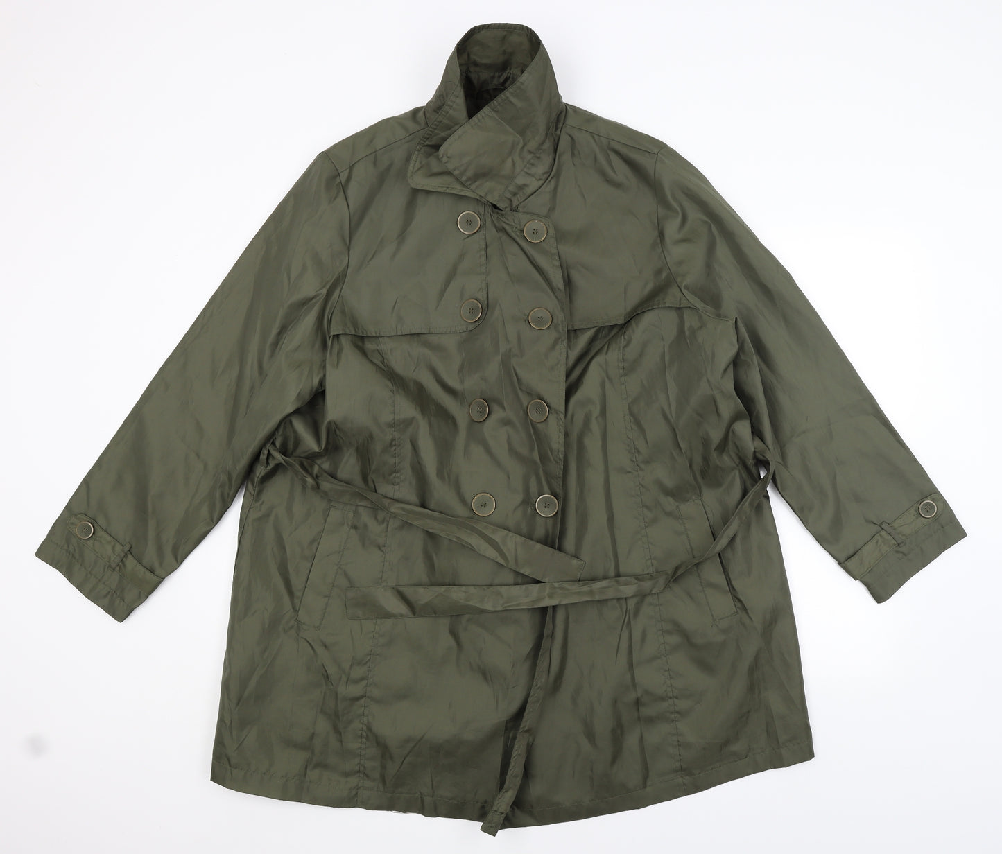 Preworn Womens Green   Pea Coat Coat Size 22