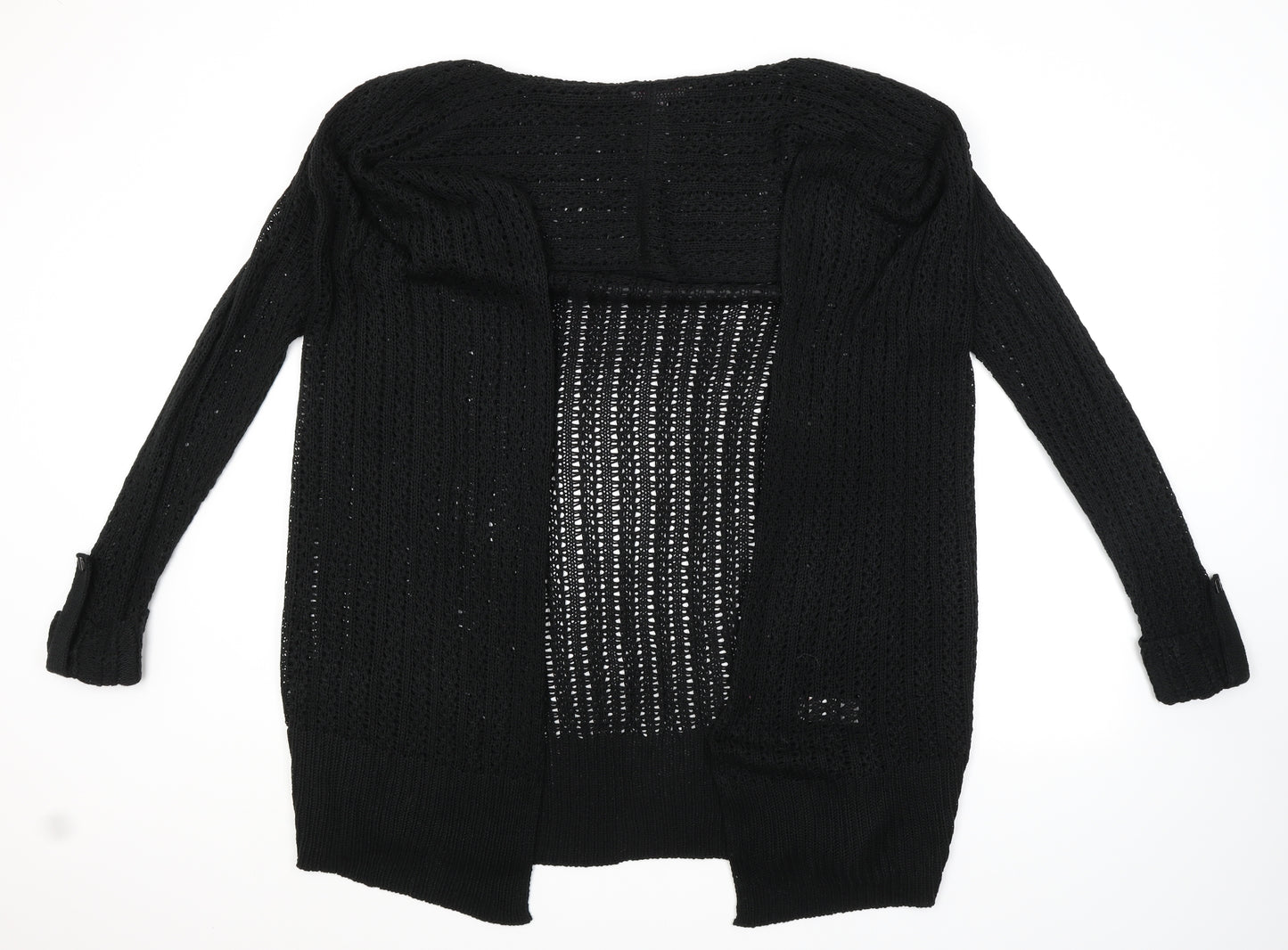 Glamorosa Womens Black Striped  Cardigan Jumper Size 12