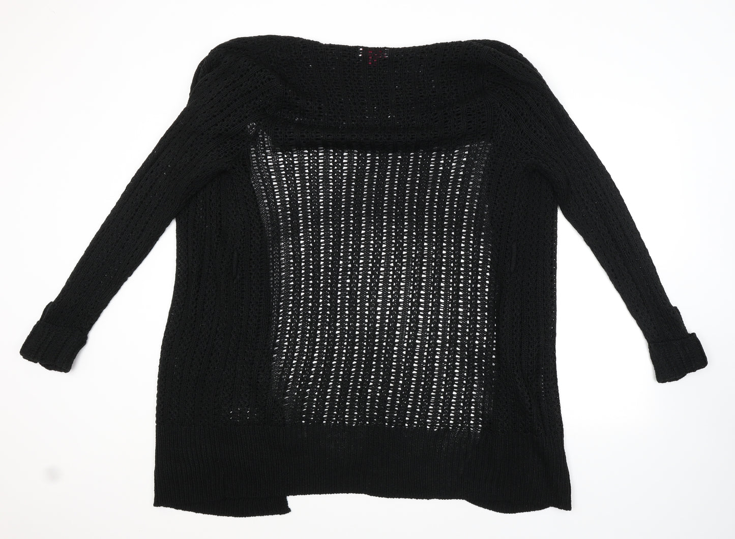 Glamorosa Womens Black Striped  Cardigan Jumper Size 12