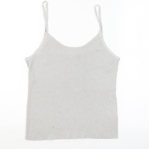 FRANK SAUL Womens Grey   Basic Tank Size M