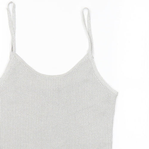 FRANK SAUL Womens Grey   Basic Tank Size M