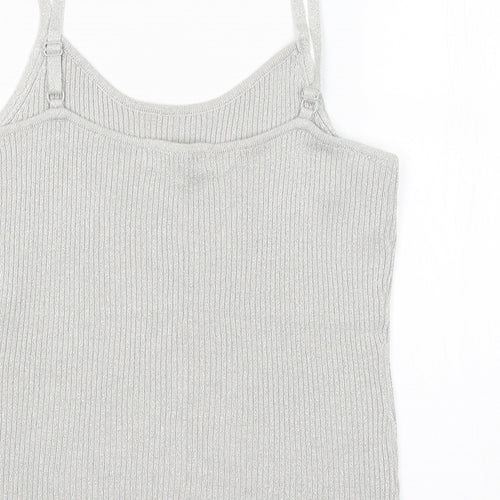 FRANK SAUL Womens Grey   Basic Tank Size M