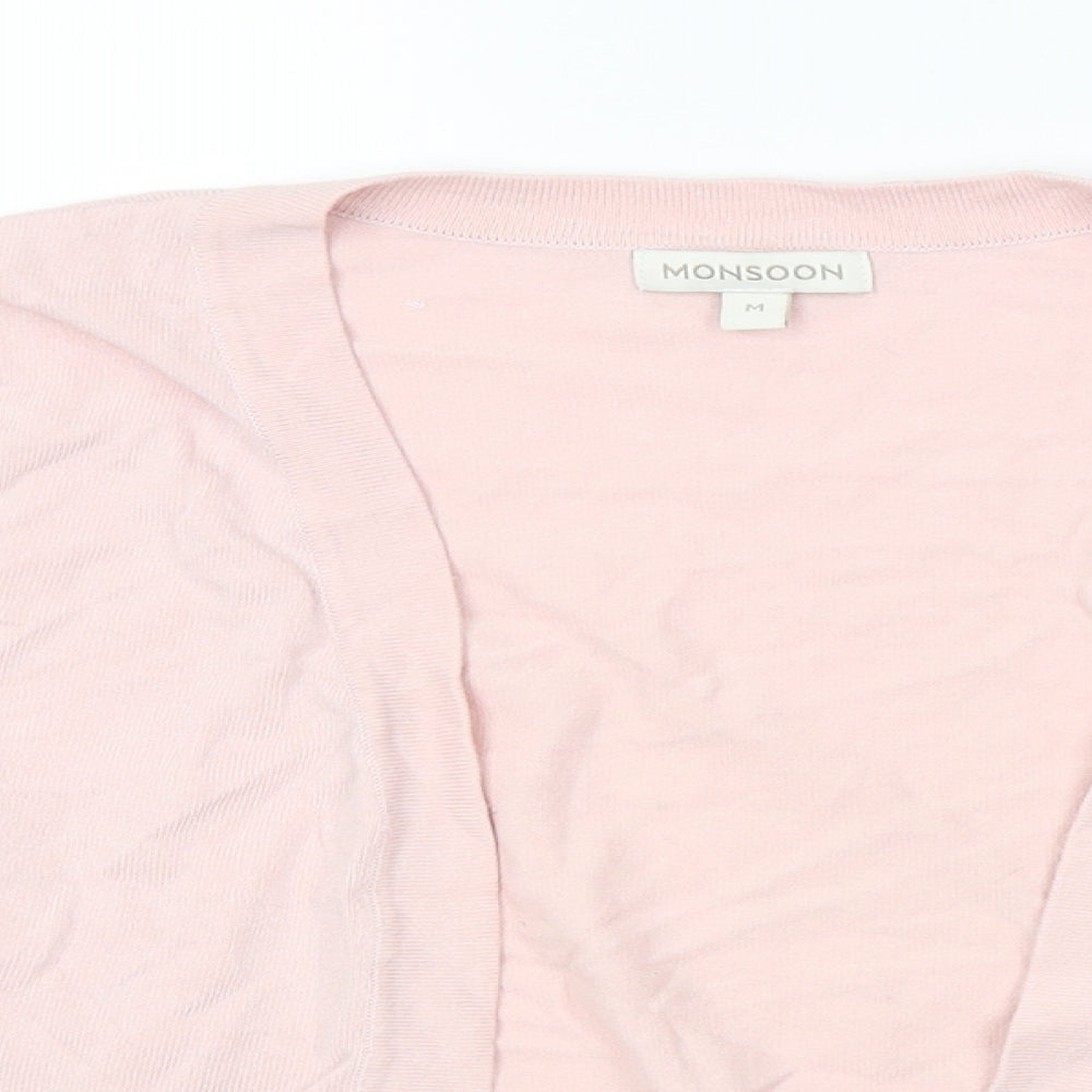 Monsoon Womens Pink   Cardigan Jumper Size M