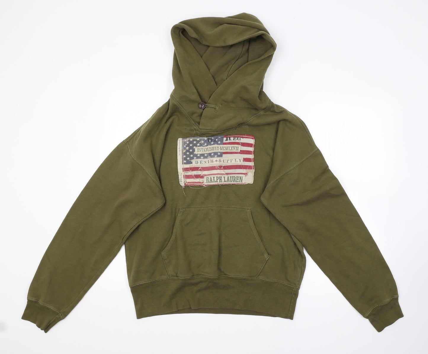 Ralph Lauren Mens Green   Pullover Hoodie Size M