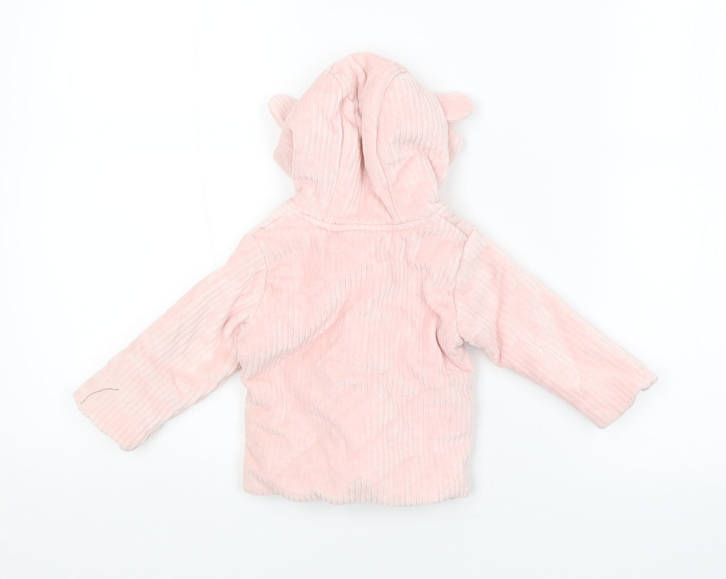 M&S Girls Pink   Basic Coat Coat Size 3-6 Months