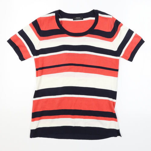 Papaya Womens Multicoloured Striped  Pullover Jumper Size 8