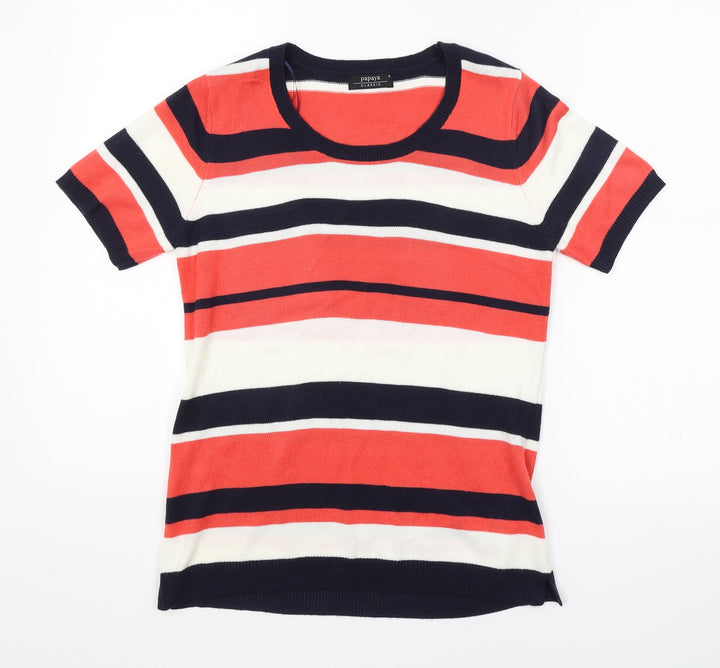 Papaya Womens Multicoloured Striped Pullover Jumper Size 8