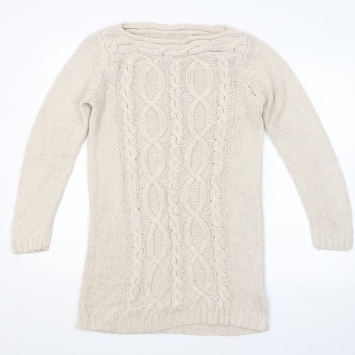 BHS Womens Beige Argyle/Diamond  Pullover Jumper Size 12