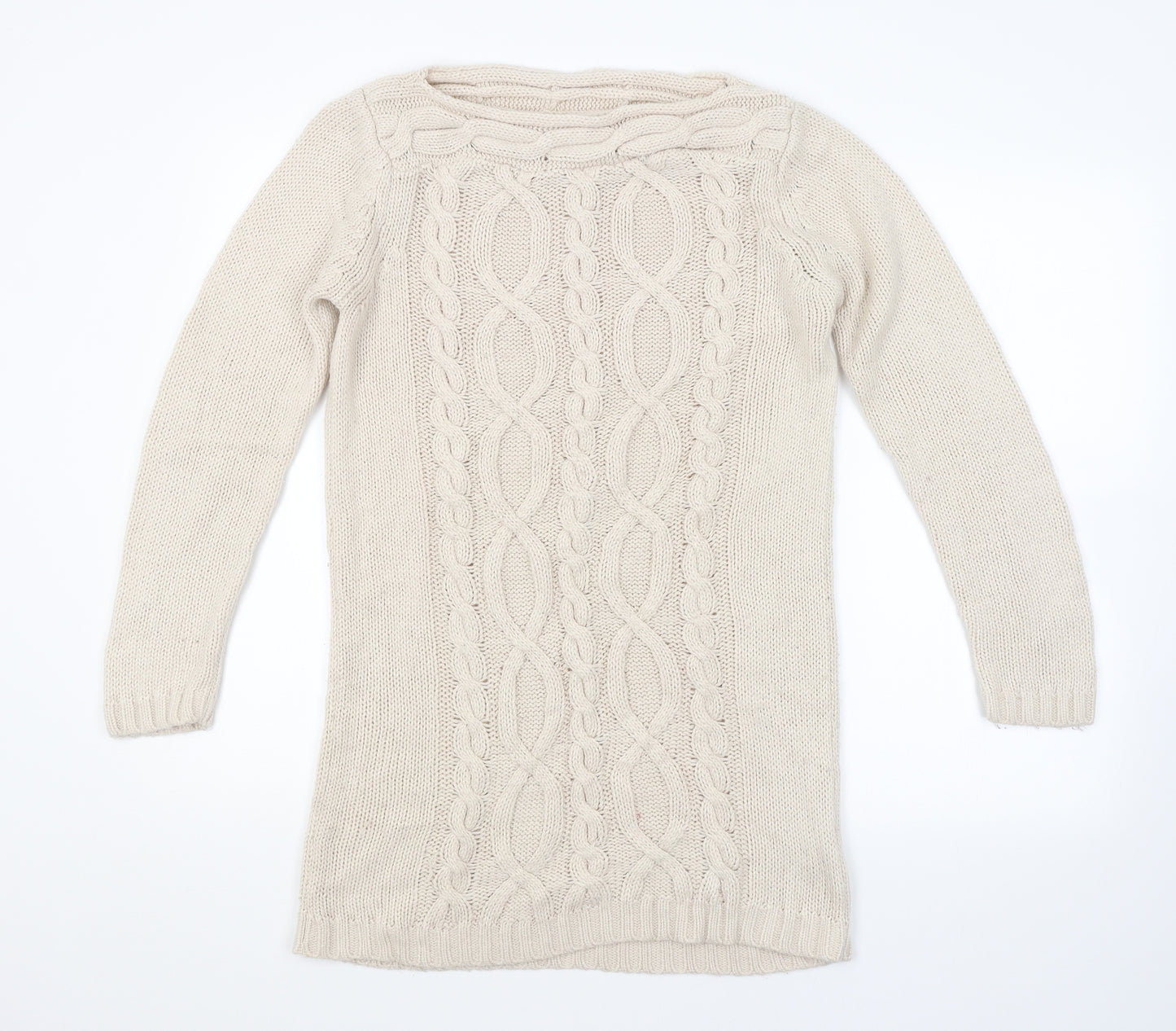 BHS Womens Beige Argyle/Diamond  Pullover Jumper Size 12