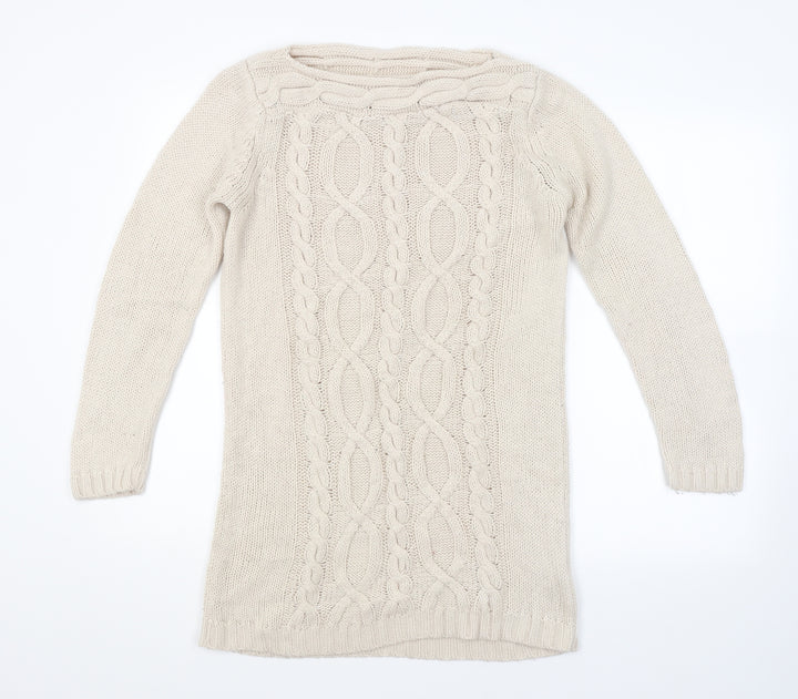 BHS Womens Beige Argyle/Diamond  Pullover Jumper Size 12