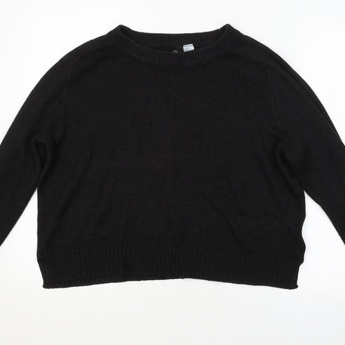 H&M Womens Black   Pullover Jumper Size L