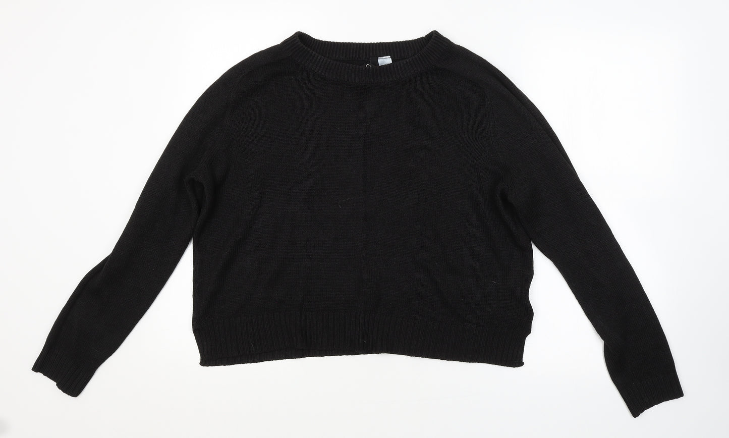 H&M Womens Black   Pullover Jumper Size L