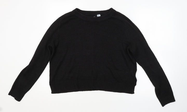 H&M Womens Black   Pullover Jumper Size L