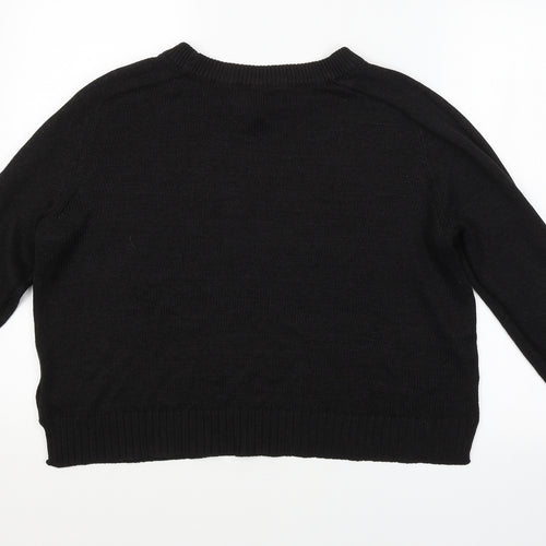 H&M Womens Black   Pullover Jumper Size L
