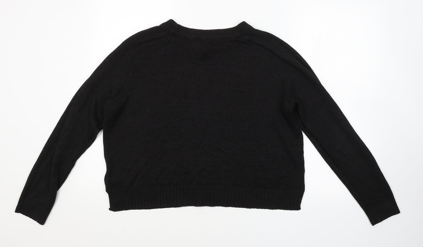 H&M Womens Black   Pullover Jumper Size L