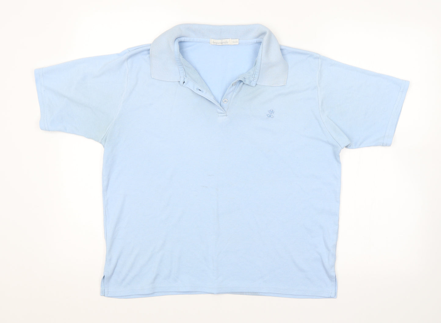 Beaumonde Womens Blue   Basic Polo Size 18