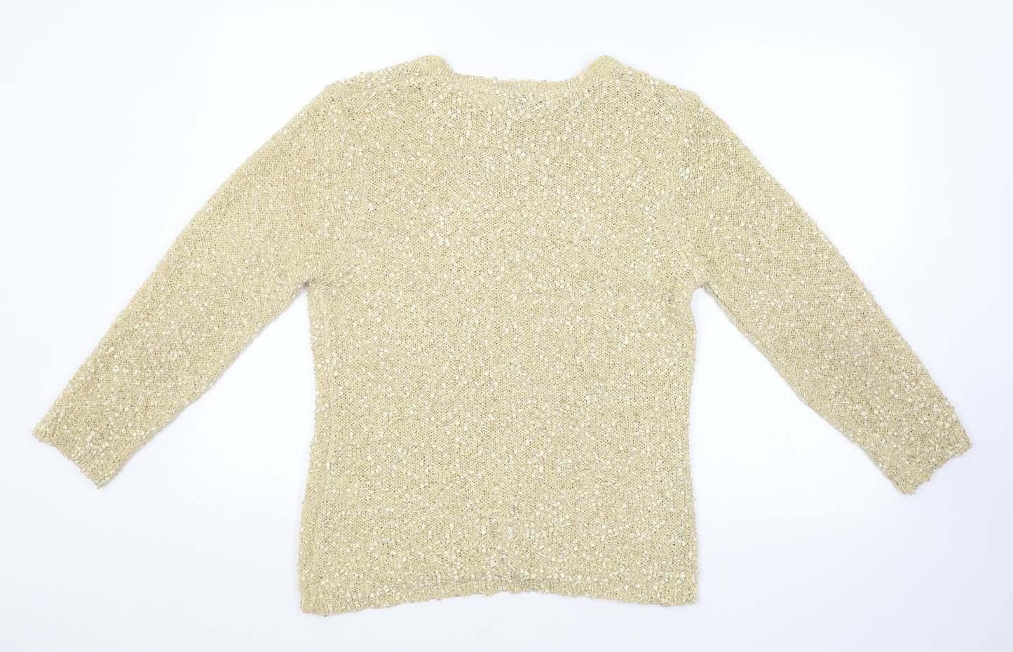 ALEXARA Womens Gold   Pullover Jumper Size L