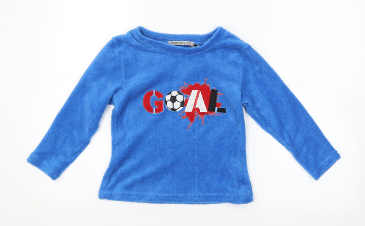 Preworn Boys Blue Pullover Jumper Size 6-7 Years