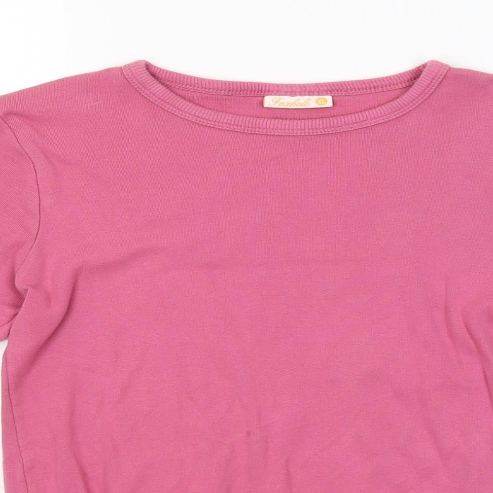 FOXHOLE Womens Pink   Pullover Jumper Size XL
