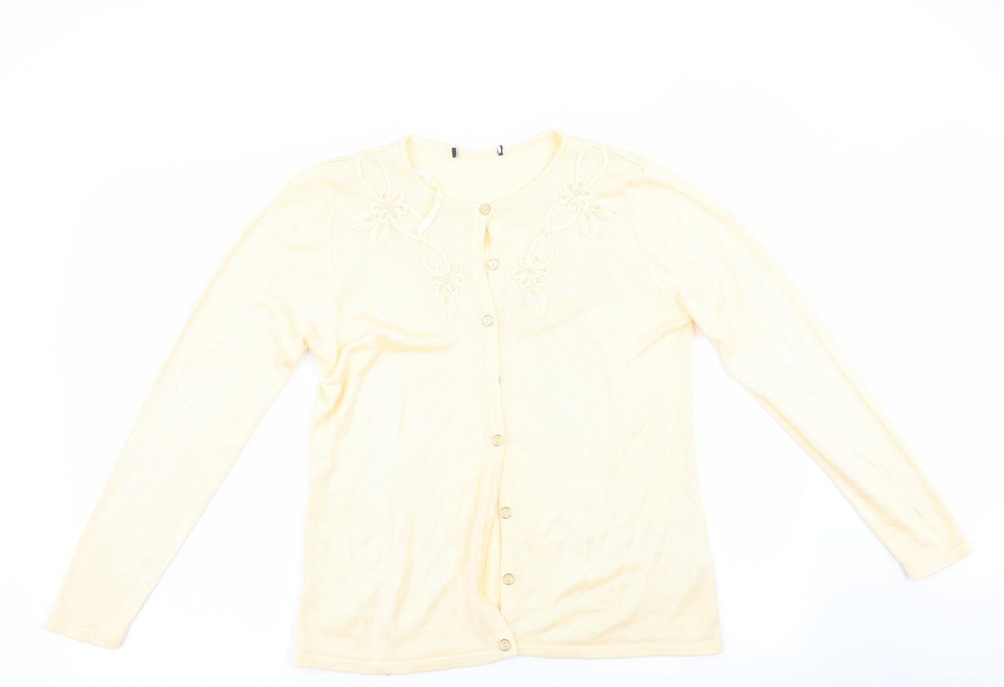 Preworn Womens Yellow   Cardigan Jumper Size S