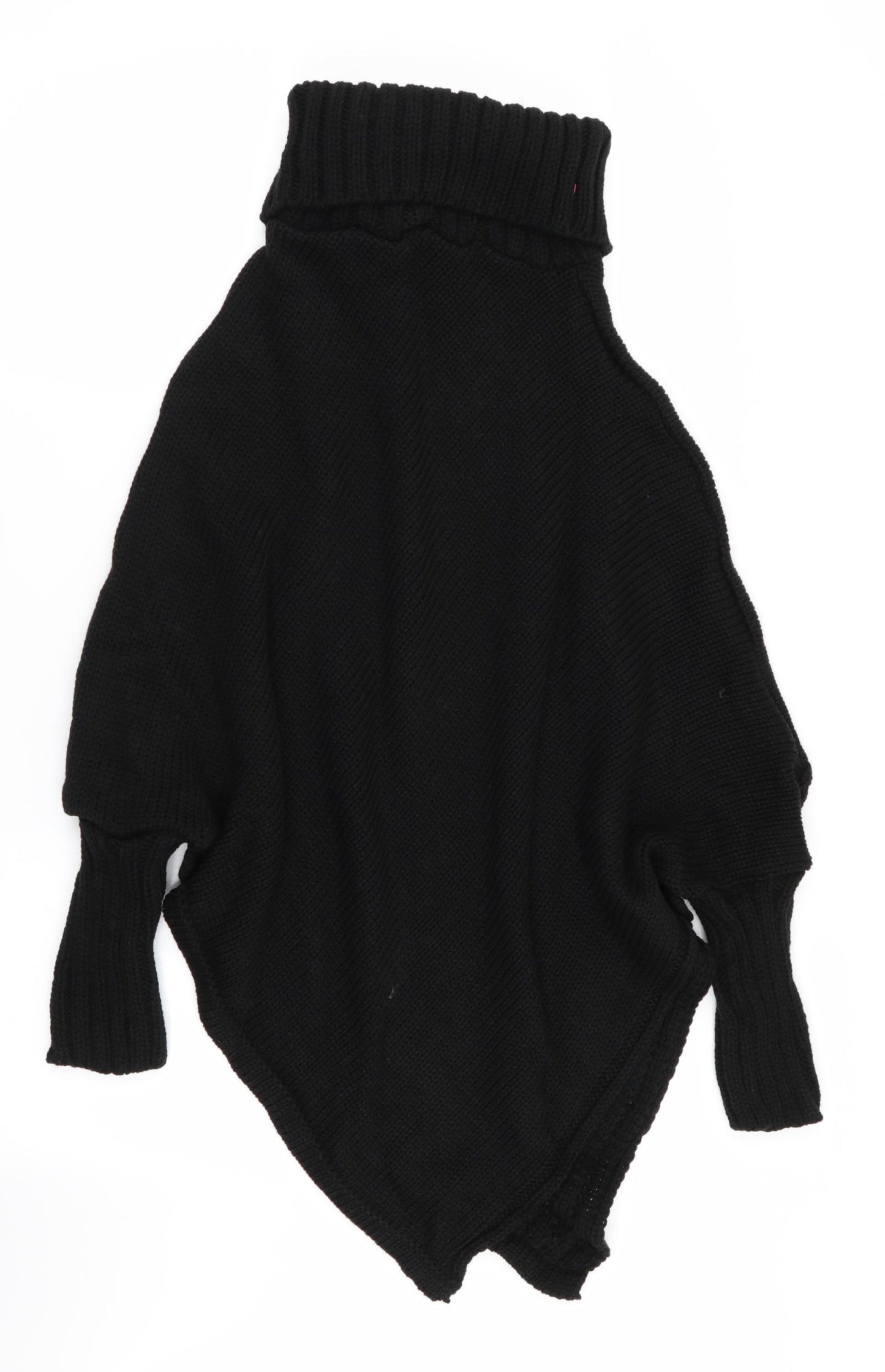 Preworn Womens Black   Pullover Jumper   - Batwing Sleeve - side splits