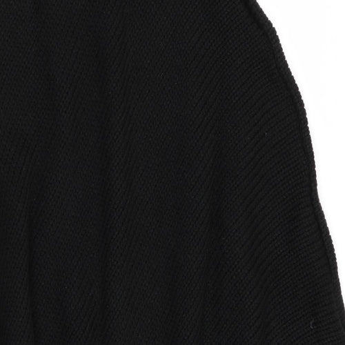 Preworn Womens Black   Pullover Jumper   - Batwing Sleeve - side splits