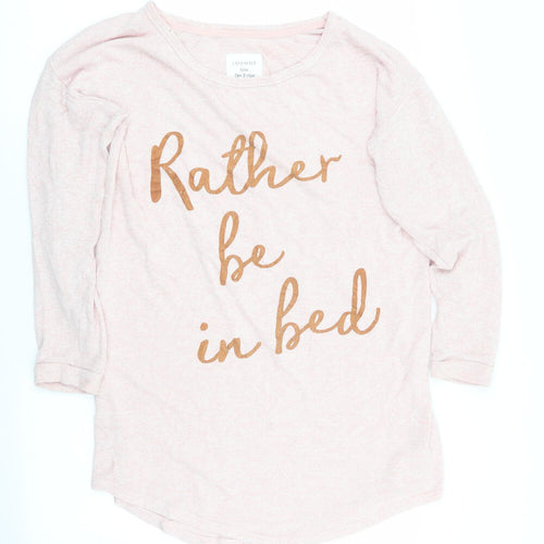 Lounge Womens Pink Solid   Pyjama Top Size XS  - Rather be in bed