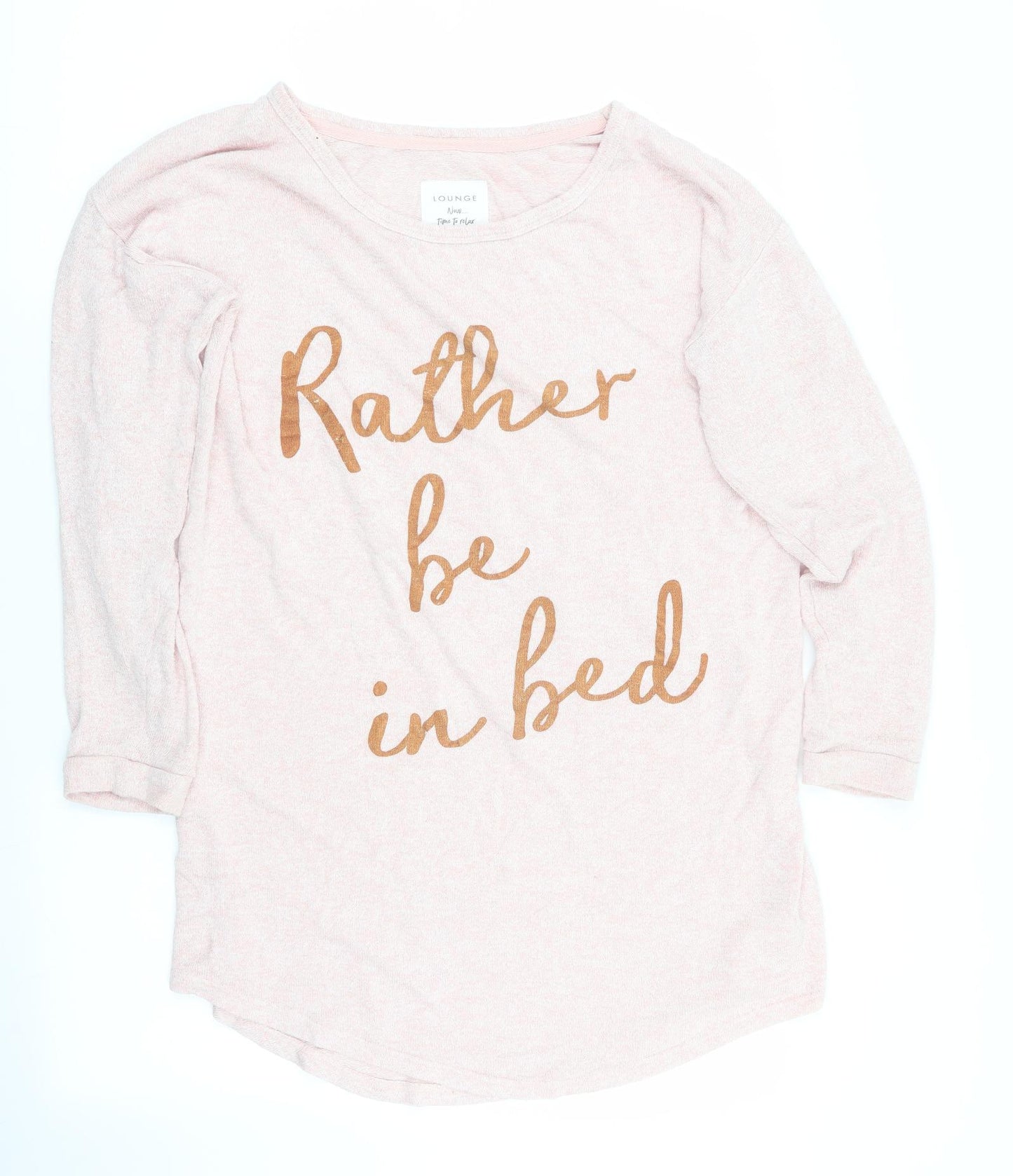 Lounge Womens Pink Solid   Pyjama Top Size XS  - Rather be in bed